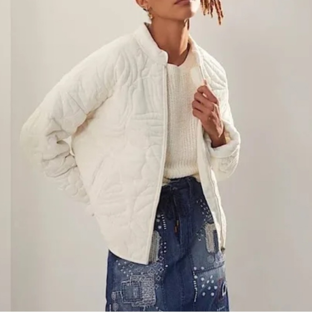 Anthropologie relaxed quilted jacket size M
